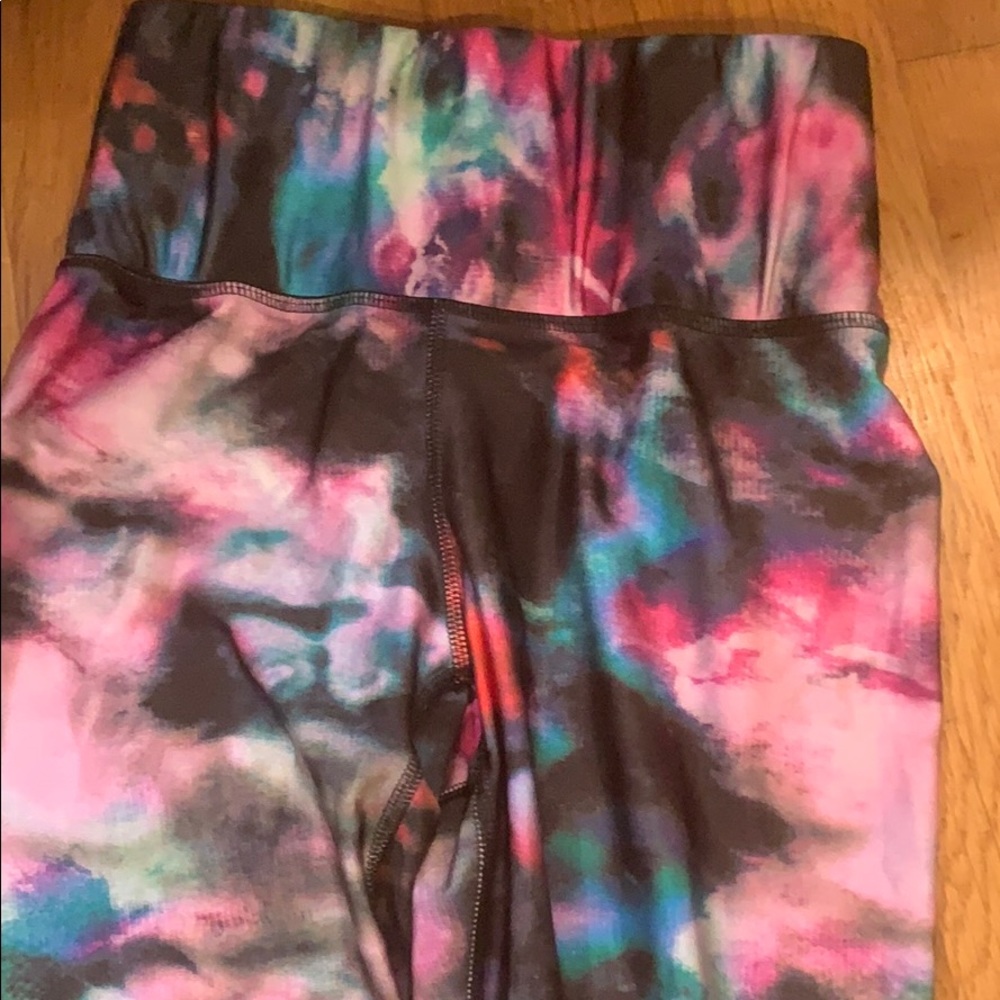 Terez pink, black and multi color leggings, size M